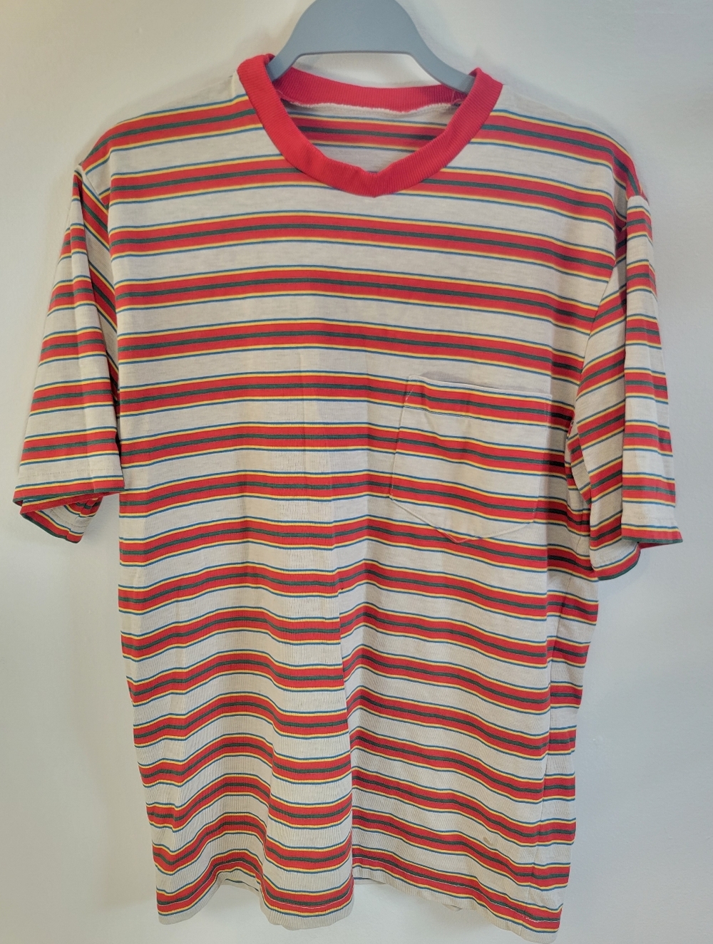 Vibrant, Soft And Playful Stripped Shirt With Breast Pocket